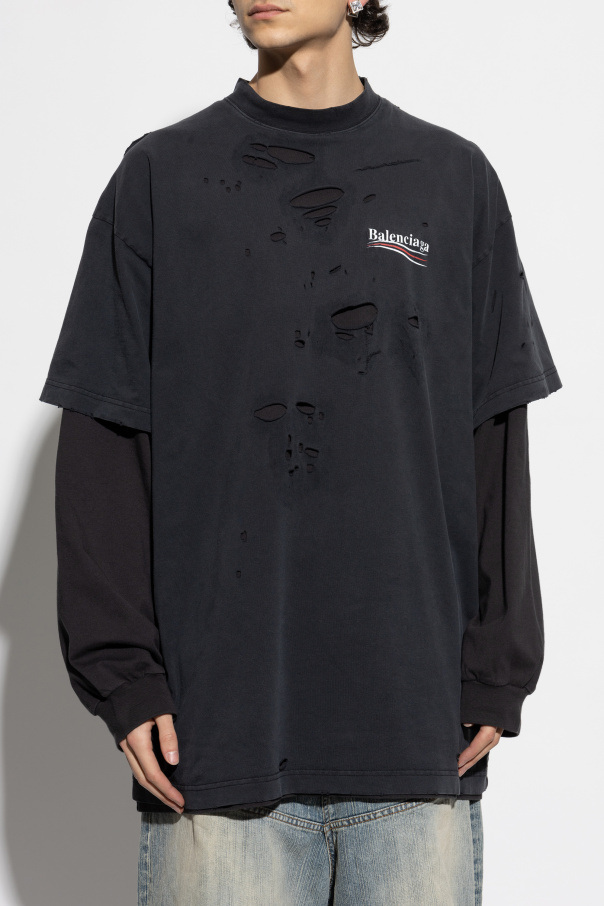 しすおBALENCIAGA Heavy l Logo ロンT Amazon | [バレンシアガ]ロングTシャツ トップス ロングスリーブ